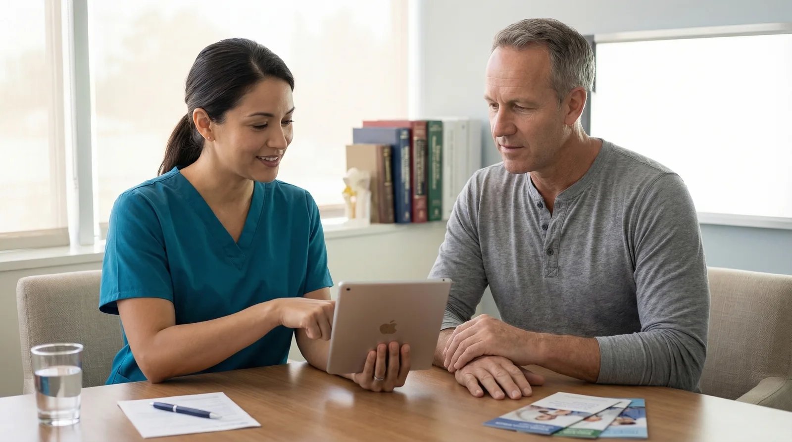 Provider reviewing patient imaging